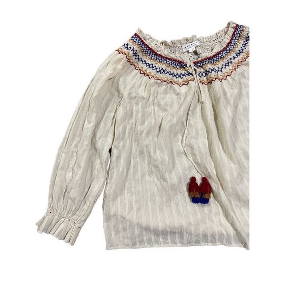 Velvet by Graham & Spencer Trudie Embroidered Smocked Long Sleeve Blouse - Picture 8 of 12
